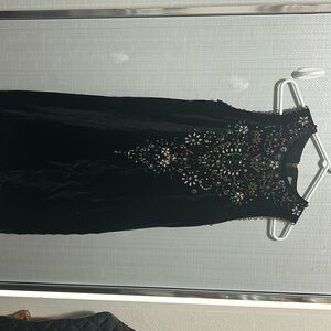 Women’s velvet dress with beading
